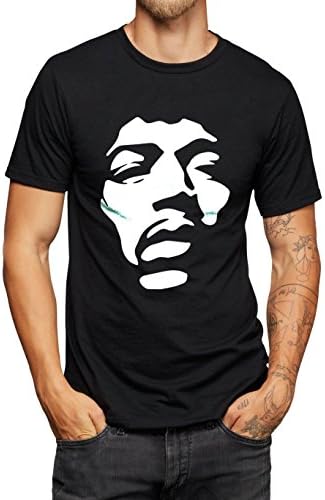 Jimi Hendrix Face - Vinyl Printed T-shirt