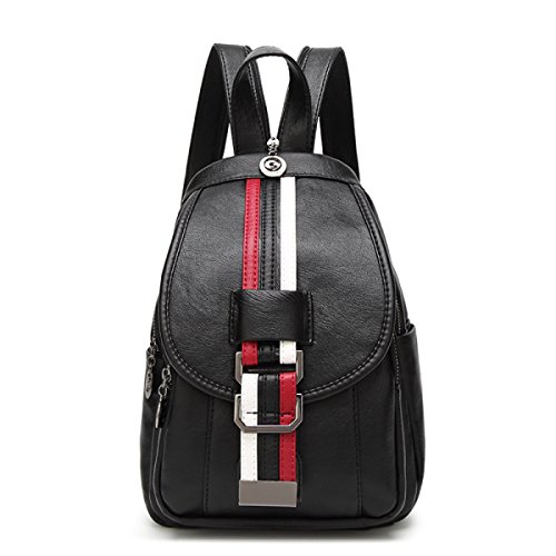Preisvergleich Produktbild FZHLY New Casual Lady Mehrstöckiger Diebstahlsicherer Rucksack,RedAndWhite