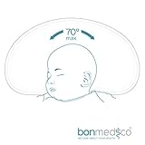 Bonmedico® Guardian Babykissen, gegen Plattkopf und Verformung für eine schöne Kopfform aus viskoelastischem Schaum mit Mulde, 100% schadstofffrei, in Crème, Blau oder Rosa - 4