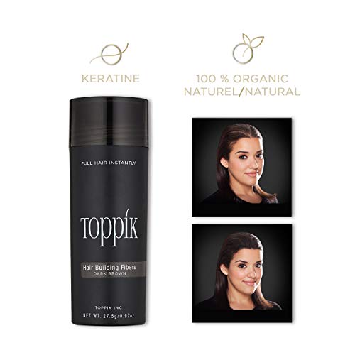 Toppik Fibras Capilares, color Marrón oscuro (Dark brown),  27.5 g