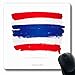 Produktbild Luancrop Mousepads Gastfreundschafts-Blau-Bürste Thailand auf weißer Halbinsel-Rot-Streifen-Zusammenfassung Asien-Bangkok-Paradies-rutschfeste Spiel-Mausunterlage Gummilangmatte