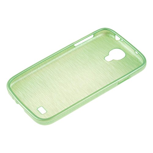 PhoneNatic Case para Samsung Galaxy S4  Funda Silicona Verde Brushed Cover Galaxy S4  Funda Case