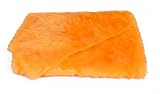 Vardhman Faux Fur Cloth (38 x 34-inches, Golden Yellow)
