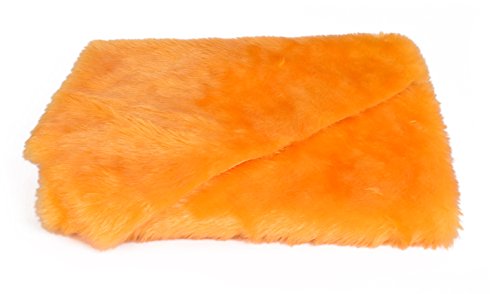 Vardhman Faux Fur Cloth (38 x 34-inches, Golden Yellow)