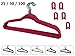 Produktbild 50 x Kleiderbügel Samt Pink RSR Hangers + Erweiterungshaken / Anti-Rutsch / Anzugbügel / platzsparend / Hemdenbügel / Blusenbügel / Jackenbügel / Rutschfest / 360° drehbarer Haken / 25 - 50 - 100 Stück