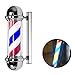 Produktbild WANGXN 75cm Led Barber Pole, Rot Weiß Blau Stripes Rotating Illuminating wasserdichte Friseursalon Shop Sign Lampe