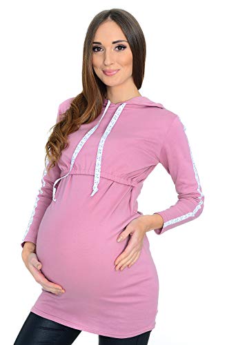 MijaCulture - 3 in1 Elegant Stillpullover & Umstandspullover Sweatshirt Melanie 7136 (EU42 / XL, Rosa)