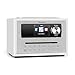 Price comparison product image auna Silver Star CD Cube Radio • WLAN Radio with CD Player • Micro System • FM Tuner • Bluetooth • 10 Watts RMS • 2.8” HCC Display • AUX-In • App Control • Wood Look • Remote Control • White
