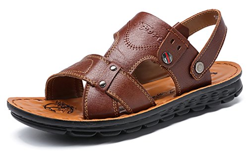 Yvwtuc Summer Non Slip Sandals Mens Beach Shoes Comfort Leather