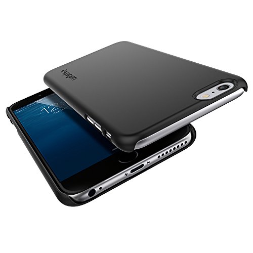 iPhone 6 Plus Case, SpigenÂ® [Non-Slip] [Perfect-Fit] iPhone 6 Plus (5.5) Case Slim **NEW** [Fit Series] [Thin Fit] [Smooth Black] Premium SF Coated Non Slip Surface with Excellent Grip Matte Hard Case - ECO-Friendly Packaging - Slim Case for iPhone 6 Plus (5.5) (2014) - Smooth Black (SGP11102)