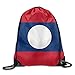 Produktbild GONIESA Fashion Unisex Gym Bag Laos Flag Cool Gym Drawstring Bags Travel Backpack Tote School Rucksack