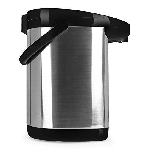 oneConcept Thermo Pot Heißwasserspender Heißwasserautomat (680W, 5 Liter heißes Wasser, Temperatur-Einstellung, ideal für Büro und Kantine) schwarz-silber - 4