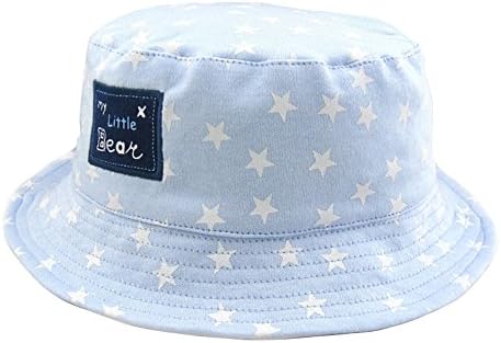 Yokeeyoo Baby Sun-shading Bucket Sun Hat Travel Cap Boy Cap with Star Pattern
