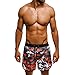 Produktbild JKLEUTRW Herren Shorts Männer Hawaiia Badehose mit Elastischer Tarnung Drawstring Boxershorts Schnelltrocknende Elastisch Workout Schwimmhose Essential Sport Quick Dry Badeshort