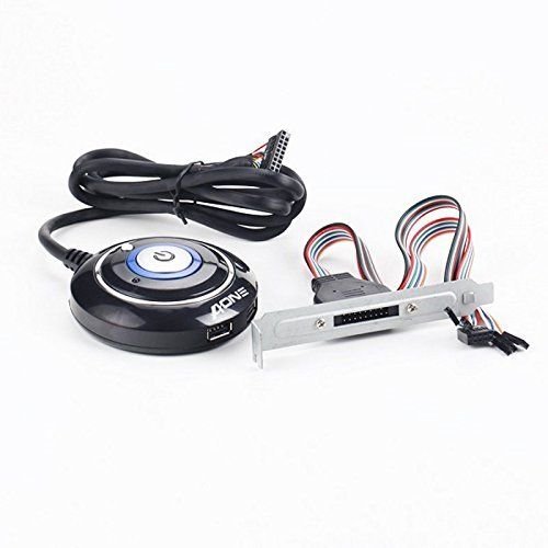 LAOMAO Desktop Computer Case Switch Interruptor de la caja de la computadora de escritorio con los puertos dobles del USB   Bot  n de la energ  a Reset   Luces del LED
