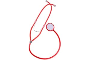 Peosaard Infirmière stéthoscope Halloween Rôle Jeu Cosplay Costume Accessoires Adultes infirmières Accessoires Halloween Party Supplies (1 acie Rouge), infirmière stéthoscope Jouet