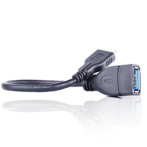 IVSO® Mikro USB 3.0 Host OTG Kabel/Adapter für Samsung Galaxy Note Pro 12.2/Galaxy Tab Pro 12.2 Tablet PC/Asus T100CHI Tablet, Samsung Galaxy Note 4 etc, Schwarz