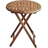 Colourliving Klapptisch Gartentisch Holz Massiv Akazienholz Rund 60 Cm Tisch Gartenmbel