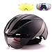 Produktbild LGHSOEMN Fahrradhelm 280g Geschwindigkeit Aero TT Rennradhelm Radfahren Fahrrad Sport Sicherheit TT Helm Racing in-Mold Rennrad Radfahren Brille rot