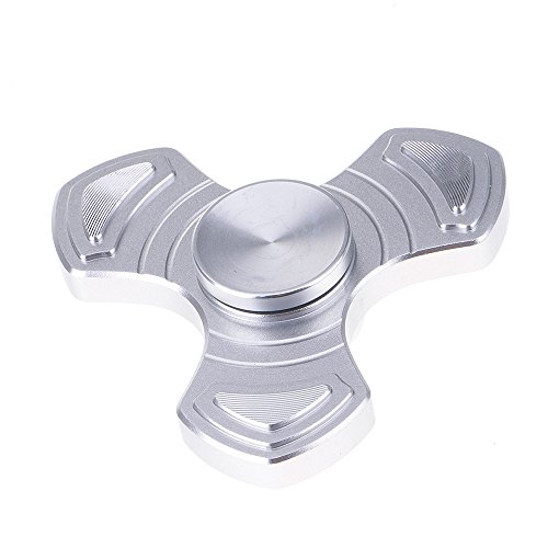 GGG EDC Fidget Tri Hand Spinner Alloy Ultra Durable Stress Reducer Kids Adults Fidget Spinning Toy for Focusing ADHD Anxiety Autism Quitting Bad Habits Staying Awake - Silver GGG EDC Fidget Tri Hand Spinner Alloy Ultra Durable Stress Reducer Kids Adults Fidget Spinning Toy for Focusing ADHD Anxiety Autism Quitting Bad Habits Staying Awake - Silver