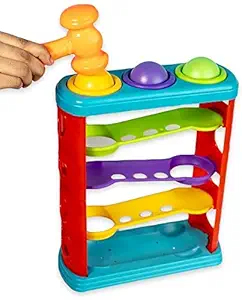 TANMAN TOYS Hammer Ball Toys for Kids- Pounding Game Set for Baby Kids and Toddlers for Early Development, Best Toy for 1 Year Old Boys and Girls-Multi Color