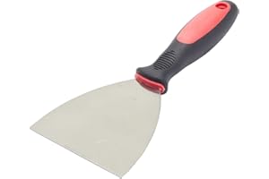 Fit For The Job Cuchillo de relleno flexible para bricolaje con mango de agarre suave de 4 pulgadas, espátula para aplicar y alisar rellenos y selladores para reparar agujeros y grietas