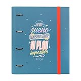 Peso: 950 gr Mr. Wonderful Carpeta con Anillas-No Hay sueño Demasiado, Talla única