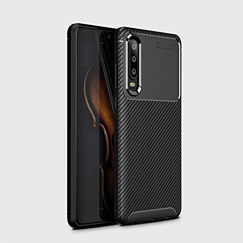 Preisvergleich Produktbild SOOCX Kompatibel für (Huawei P30) Hülle [Slim-Fit] [Anti-Scratch] [Stoßdämpfung] Schutzabdeckung Kohlefaser gebürstetem Telefonkasten für Huawei P30 Pro Softshell Creative Anti-Fall-TPU-Schutzhülle