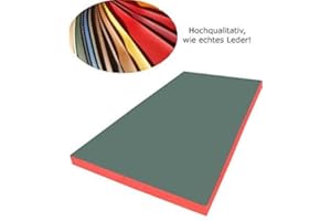 NIRO SPORTGERÄTE Niro Sport colchoneta de ejercicio Piso Gimnasio Estera Estera Suave Bodenmatte 200 x 100 x 8 cm - Verde con bordes rojos, Verde con páginas rojas