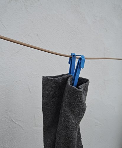 40 Stk. Sockenclips, Sockenklammern (je 10 Stk. rot / weiß / gelb / blau) - 6