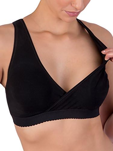 Mamma Mia PA0852 Maternity Breastfeeding Bra Made in Italy Hypo-Allergenic Cotton Seamless Moulded Cups Without Underwire Without Hooks Tank Top Back