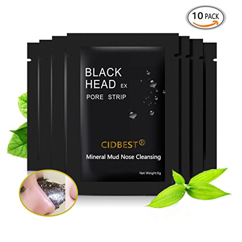 10 x Peel Off Mitesser Maske, Mitesser Entferner Maske, Gesichtsmasken Schwarz, Schwarz Maske, CIDBEST® Tiefenreinigende Blackhead Mask, Porenreiniger Maske/ schwarze Schlamm Maske, Deep Cleansing Akne Peel Off Maske, Beauty Skin Care Mitesserentferner Mask, Schönheitsmaske für Gesichtspflege