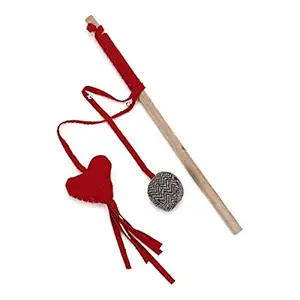 Heads Up For Tails Paws for Earth Cat Wand Toy - Heart