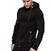 Produktbild Ncenglings Herren Langarm Hoodie Sweatshirt Slim fit Sweatjacke Kapuzenpullover PulloverT-Shirt Baumwoll Outwear Männer Langarm-Patchwork Hoodie Kapuzen-Pullover Top Tee Outwear