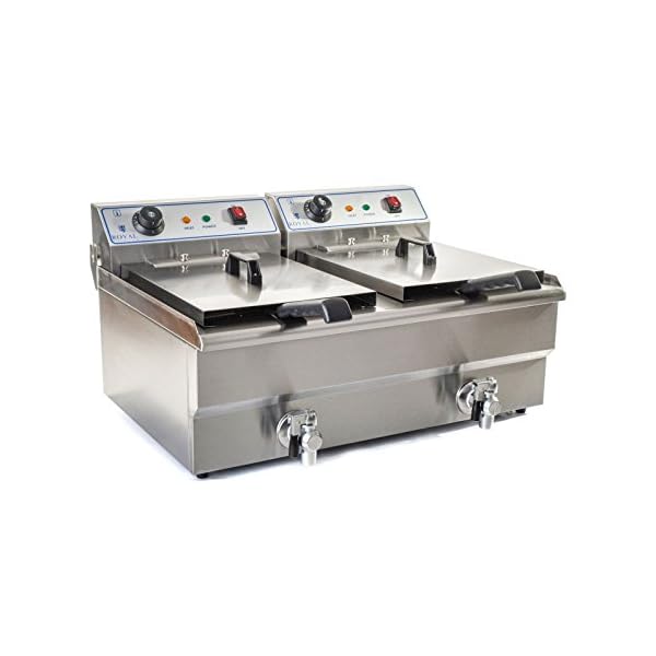 Royal Catering Friteuse Électrique Friteuse Professionnelle RCEF 15E (Volume De 17 l Au Total