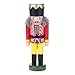 Produktbild kleiner Nussknacker Figur König rot-gelb von DREGENO SEIFFEN 14 cm – Original erzgebirgische Handarbeit, stimmungsvolle Weihnachts-Dekoration