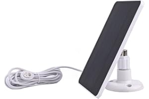 4 W 5 V solladdningspanel för Arlo för Pro 4 Ultra 2 Pro 3 Ultra Pro 5S Pro 3 strålkastarkameror, monokristallin solcell med lång kabel för effektiv övervakning