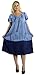 Produktbild La Leela Blumenhandgemachte tie dye Bademoden lässig Vintage Rayon Kleid blau maxi Frauen
