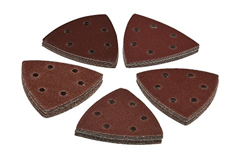 Schleifdreiecke ''Pro-XL'', 50x, Körnung je 10x K40-60-80-120-180, Deltaschleifer, 93x93x93mm