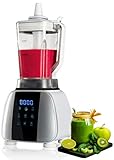 Professioneller Standmixer mit 1000 Watt Leistung und bis zu 32000 U/min sowie einem BPA-freiem 2 Liter Krug. Der Mixer ist zur manuellen Steuerung mit einem Sensor Touch Display ausgestattet, sowie mit einem scharfen, rostfreien 6-Fach Edelstahl Messer. Dieser Mixer besticht nicht nur durch sein zeitloses Design, sondern überzeugt auch mit seinen Qualitäten.