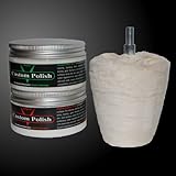 CUSTOM POLISH Polierset 240g Chrompolitur Aluminiumpolitur Chrom Edelstahl Alu Politur + Polieraufsatz in Kegelform