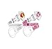 MAM Soother Saver Clip Twin Pack - I Love Mummy & I Love Daddy (Pink)