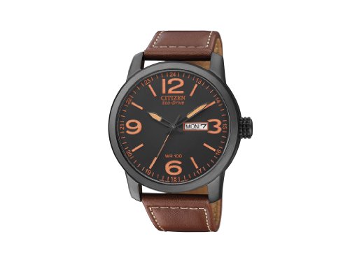 Citizen BM8476-07E - Reloj analógico de Cuarzo para Hombre, Correa de Piel de Borrego Color marrón