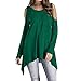 Produktbild Damen Bluse,Geili Damenmode Langarm O-Ansatz Cold Shoulder Swing Asymmetrische Tunika Tops Damen Herbst Casual Solide Bluse