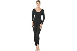 HSAJS Ensemble de sous-Vêtements Thermique Femme Fonctionnel Ensemble Ski Antibactériens sous Vetement Chaud Flexible Respirant Haut & Bas Maillot de Corps Manches Longues & Pantalon