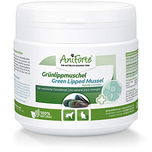 AniForte Cozza Verde della Nuova Zelanda 250g per Gatti, Cani e Animali Domestici, per la Mobilità delle Giunture, Nuova Gioia di Movimento, Naturale e Soddisfacente