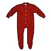 Cosilana - Baby Pyjamas / Sleepsuit8-11 months (Height 28-31 inch) (Size 74), Red, 100% Organic Merino Wool