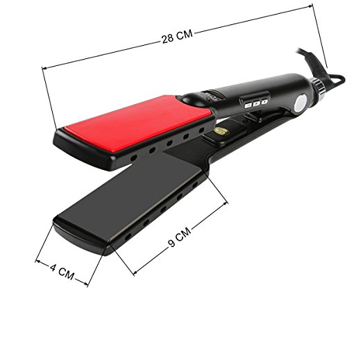 Flyoneer® Profi Glätteisen Extra Breit Digital Nano-Titan einstallbar 80~240 ℃ Turmalin – Keramik Haarglätter – effektiv und sicher (mit hochwertiger Keramikbeschichtung ) - 6