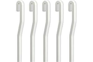 CIMAISE TABLEAU Pack 5 Tiges carrées 4 x 4 pour cimaise à tableau (150 cm, Contre Coudée, Blanc)