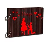 Paper Plane Design Valentine Gift Rectangular Craft Handmade Scrap Book (22 cm x 16 cm x 4 cm, Brown)